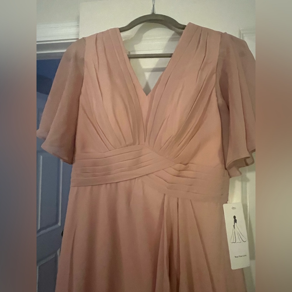Chic Blush Maxi Dress Size 10 - Picture 2 of 7